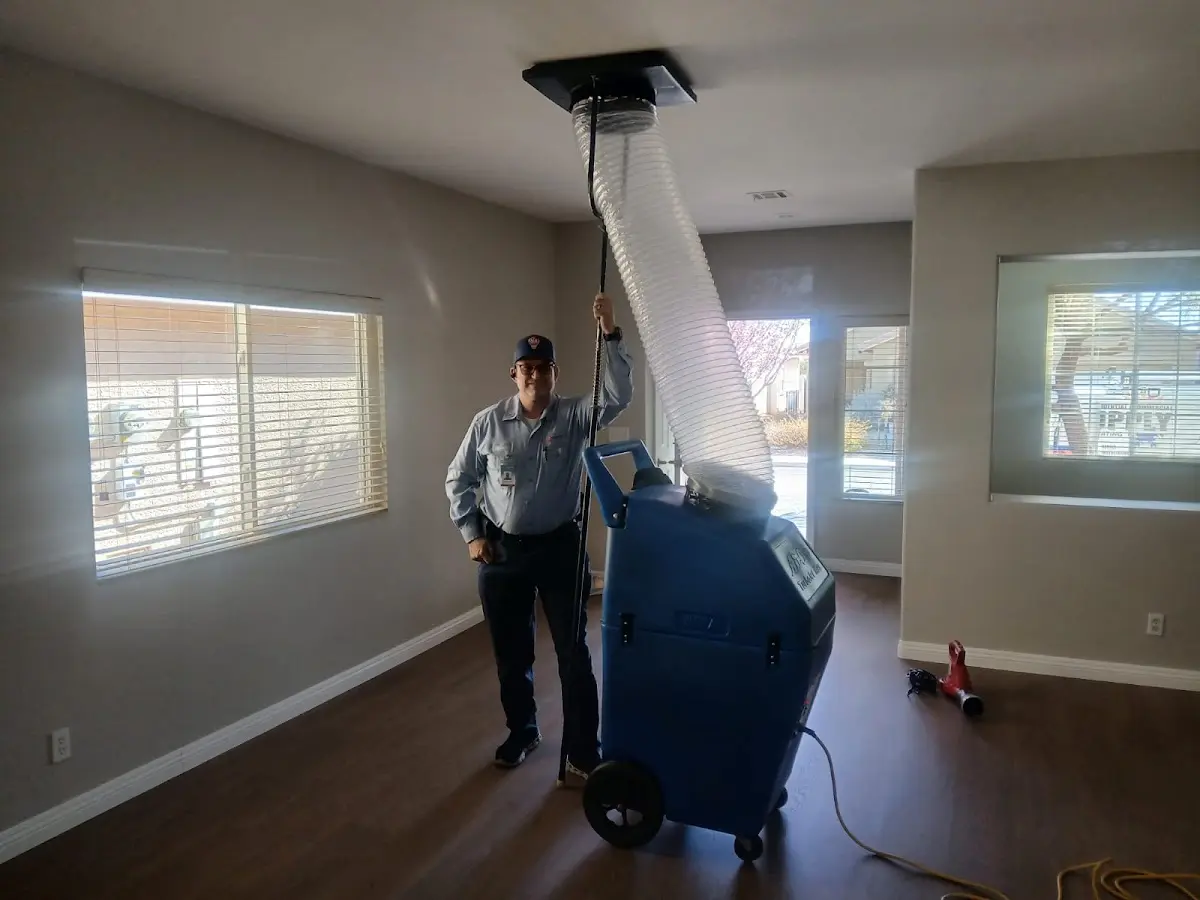 Professional Dryer Vent Cleaning work inside a Overland home
